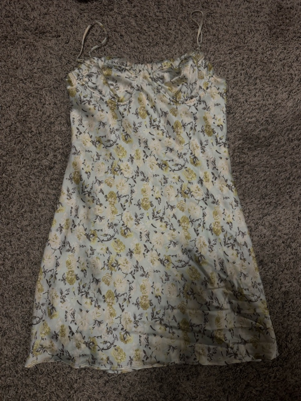 Cotton Candy Yellow Floral Camisole Dress